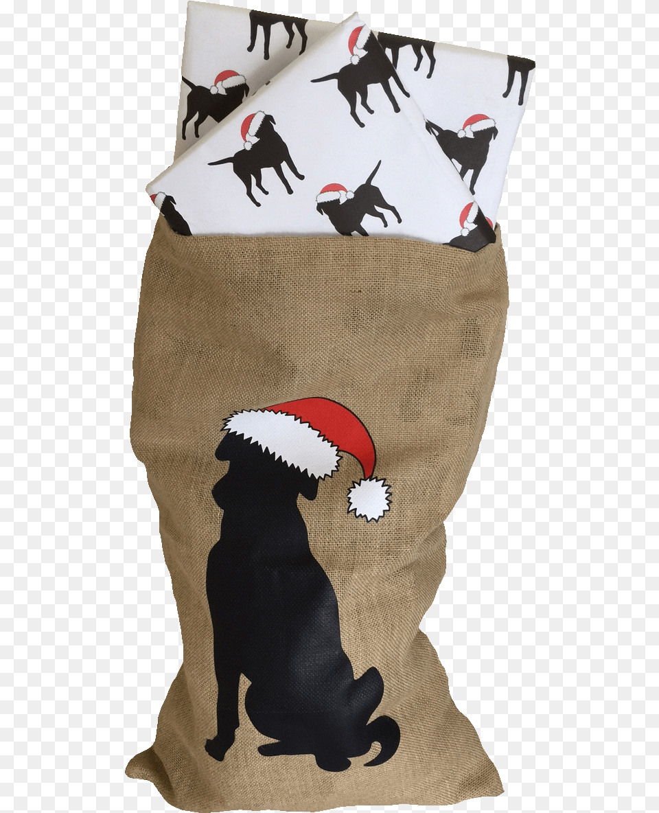 Hessian Christmas Sack With Of Labrador In Santa Otter, Bag, Baby, Person Png Image