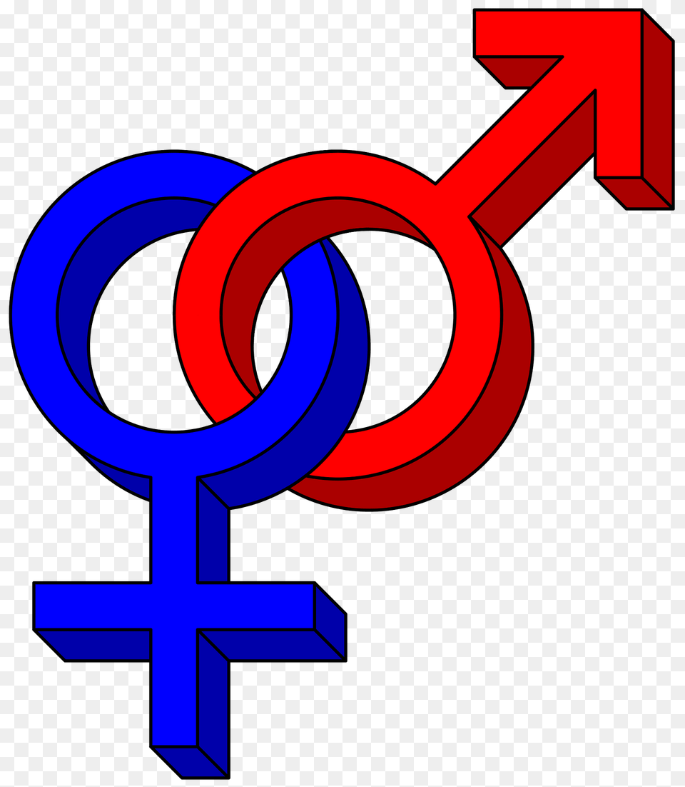 Heterosexual Symbol 3d Blue Red Clipart, Dynamite, Weapon Free Transparent Png