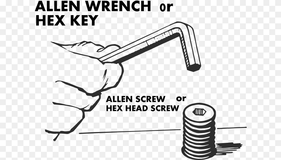 Hex Key And Screw Allen Wrench Name, Aircraft, Airplane, Transportation, Vehicle Free Png