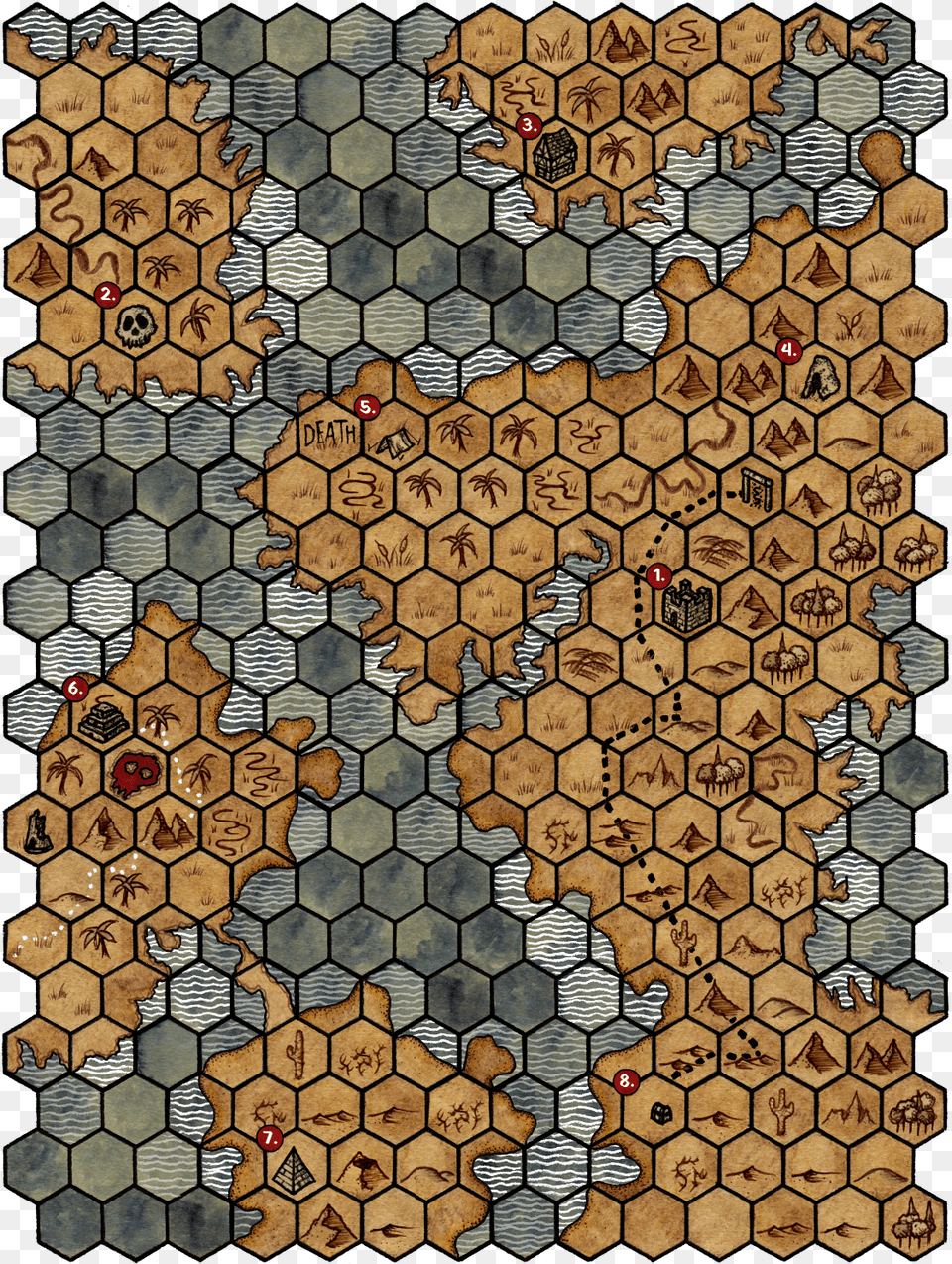 Hex Map Art, Home Decor, Rug, Pattern Png Image