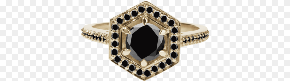 Hex Ring Black Diamond Diamond, Accessories, Jewelry, Gemstone, Chandelier Free Png Download