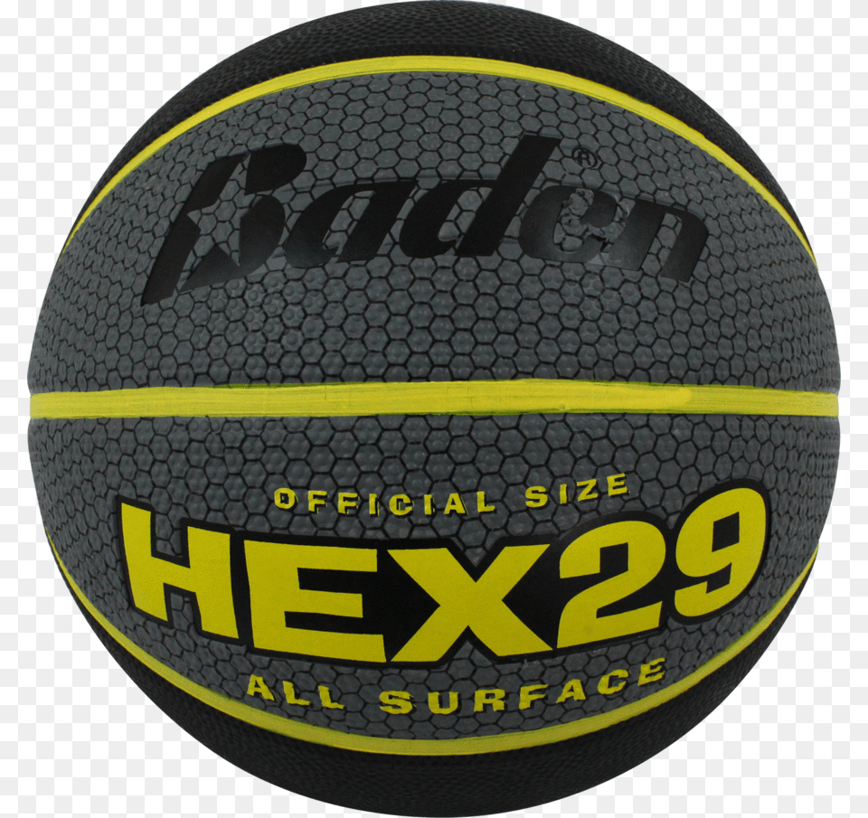 Hex Rubber Basketball Baden Hex Deluxe Rubber Basketball Blackgraygreen, Ball, Rugby, Rugby Ball, Sport Png