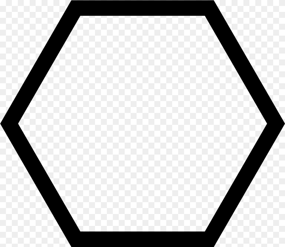 Hexagon Frame Transparent Background, Gray Png Image