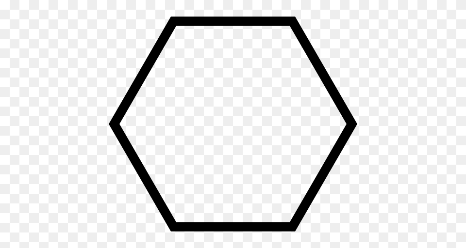 Hexagon Geometrical Shape Outline, Sign, Symbol, Road Sign Png Image