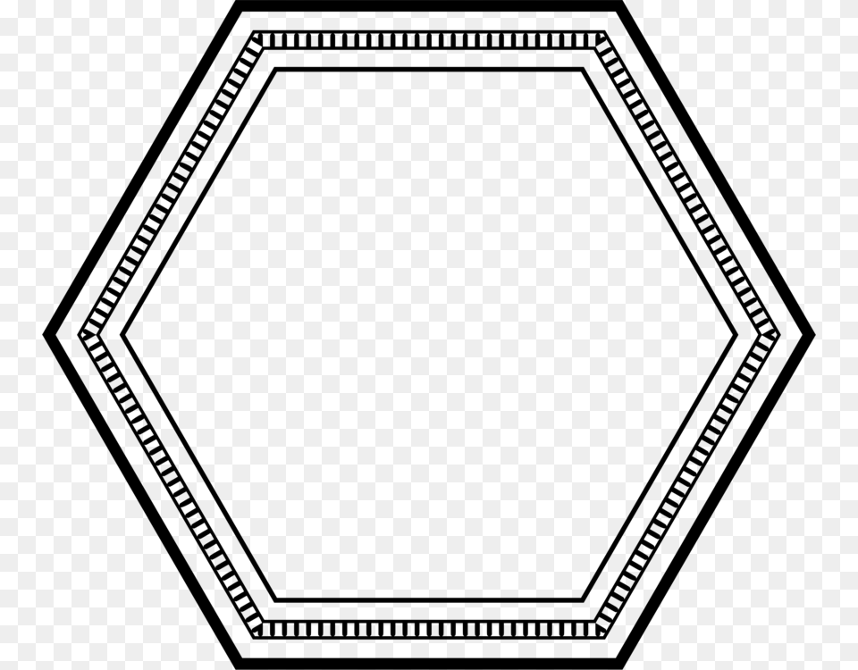 Hexagon Picture Frames Angle Octagon Ornament, Gray Free Png