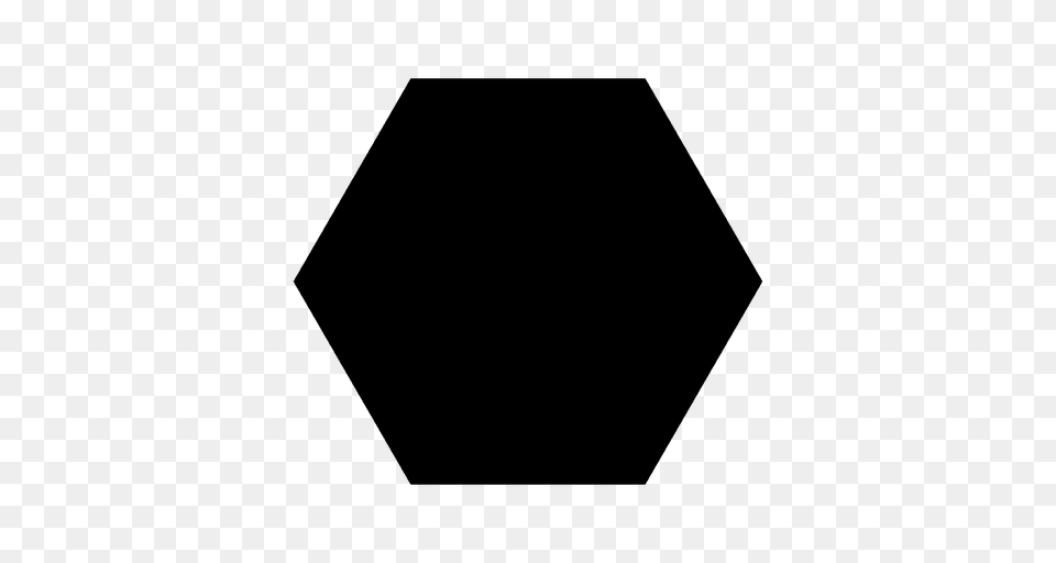 Hexagon Shape Silhouette, Sign, Symbol, Blackboard Free Png