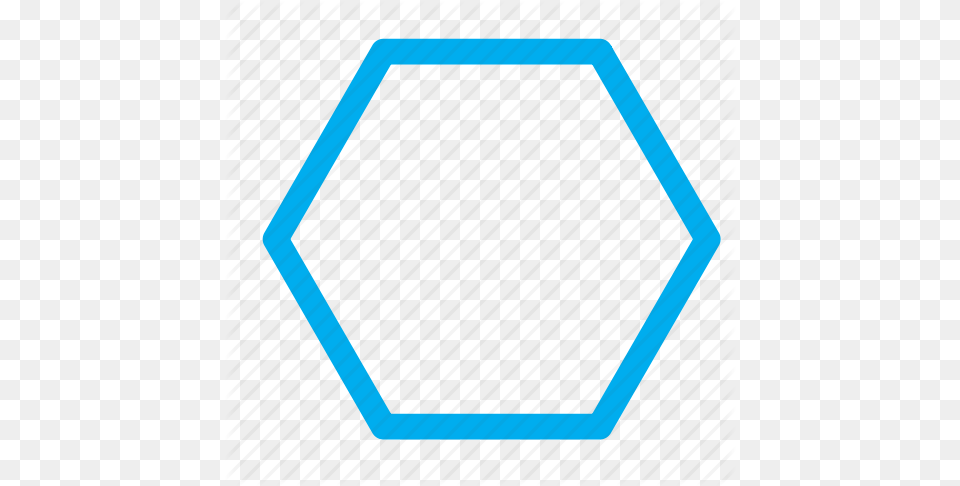 Hexagon Shape Six Sides Icon, Sign, Symbol, Road Sign Png