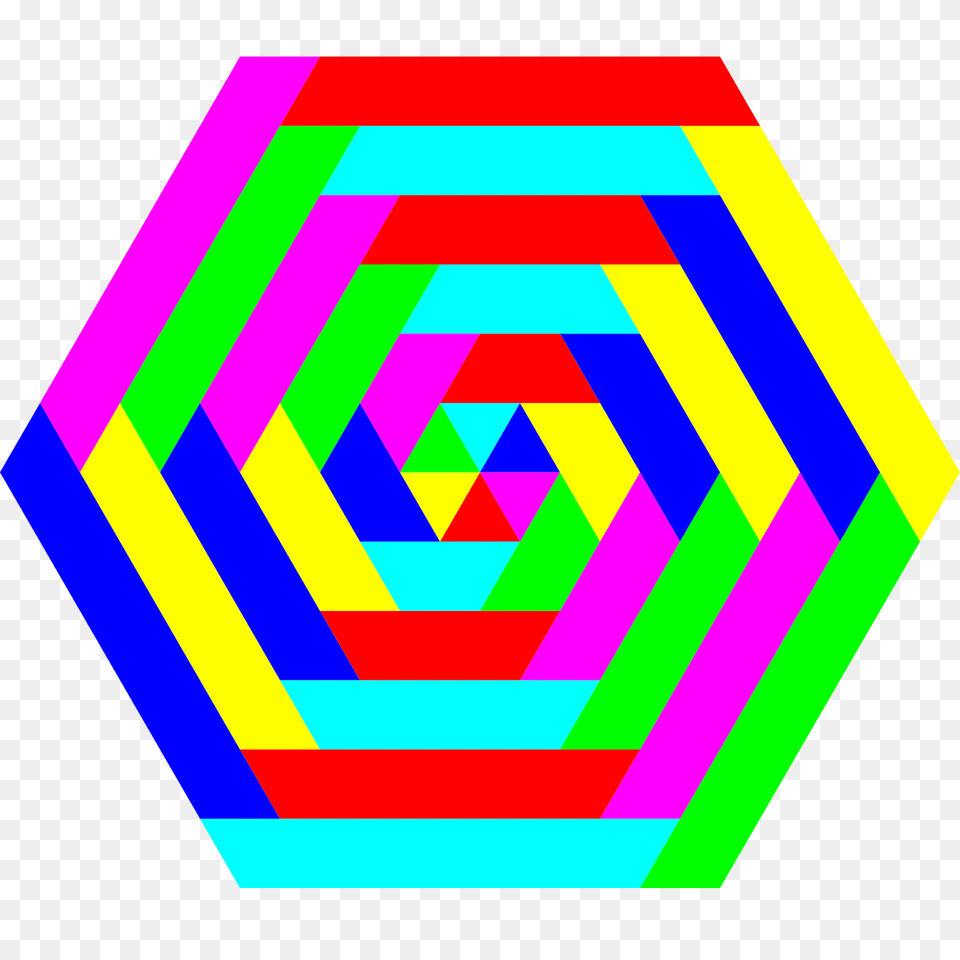 Hexagon Trapezoid Colors Clipart, Spiral Png Image