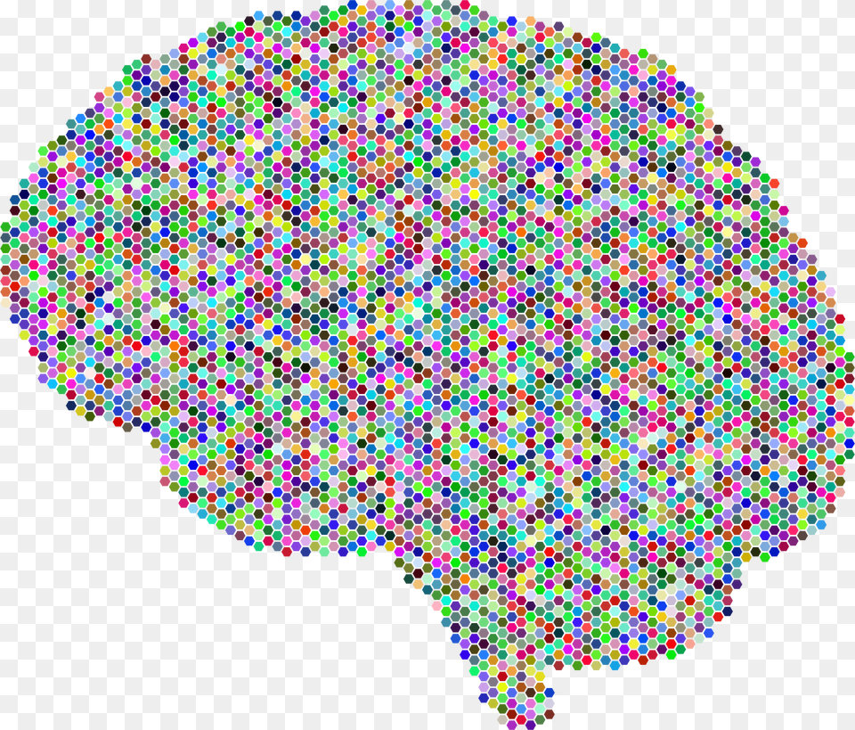 Hexagonal Brain Prismatic Ii Big Image Neural Network Svg, Pattern, Art, Tile, Mosaic Free Png Download