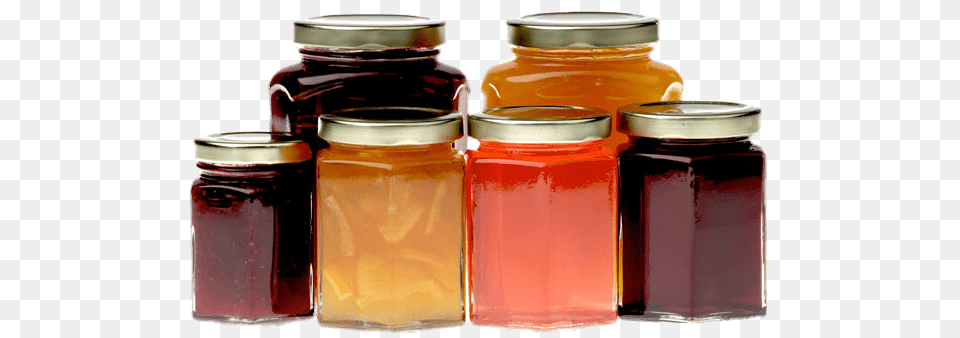 Hexagonal Jam Jars, Jar, Food, Jelly, Ketchup Free Transparent Png