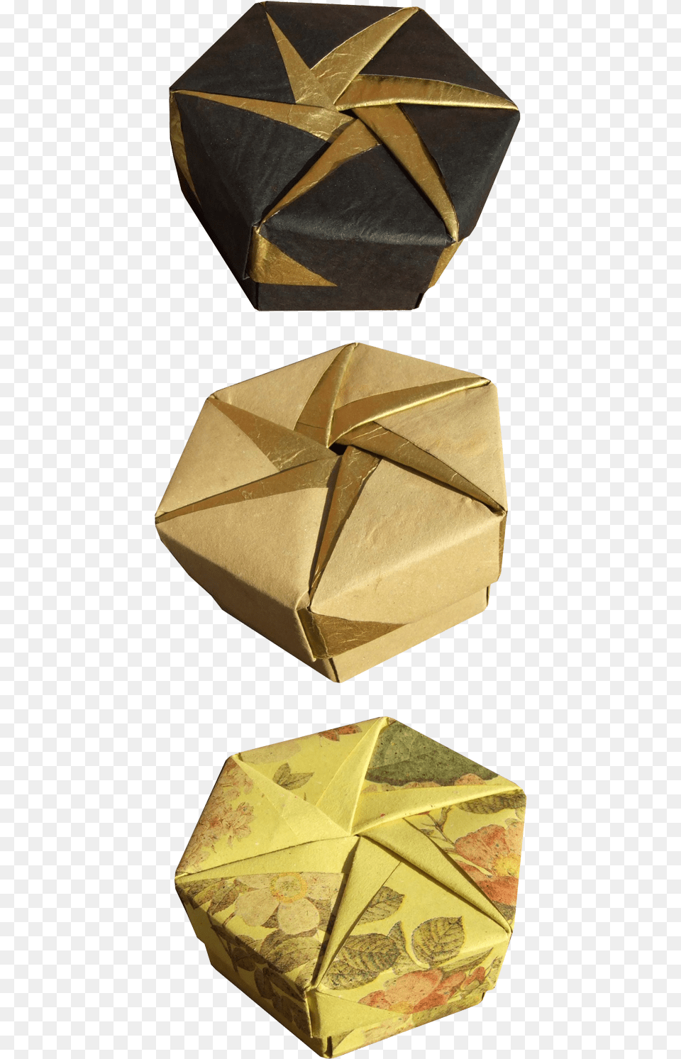 Hexagonal Origami Box Instructions, Art, Paper Png