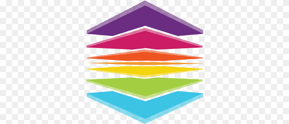 Hexagonal Rainbow Layers Modern Construction Logo By Ana Vertical, Triangle Free Transparent Png