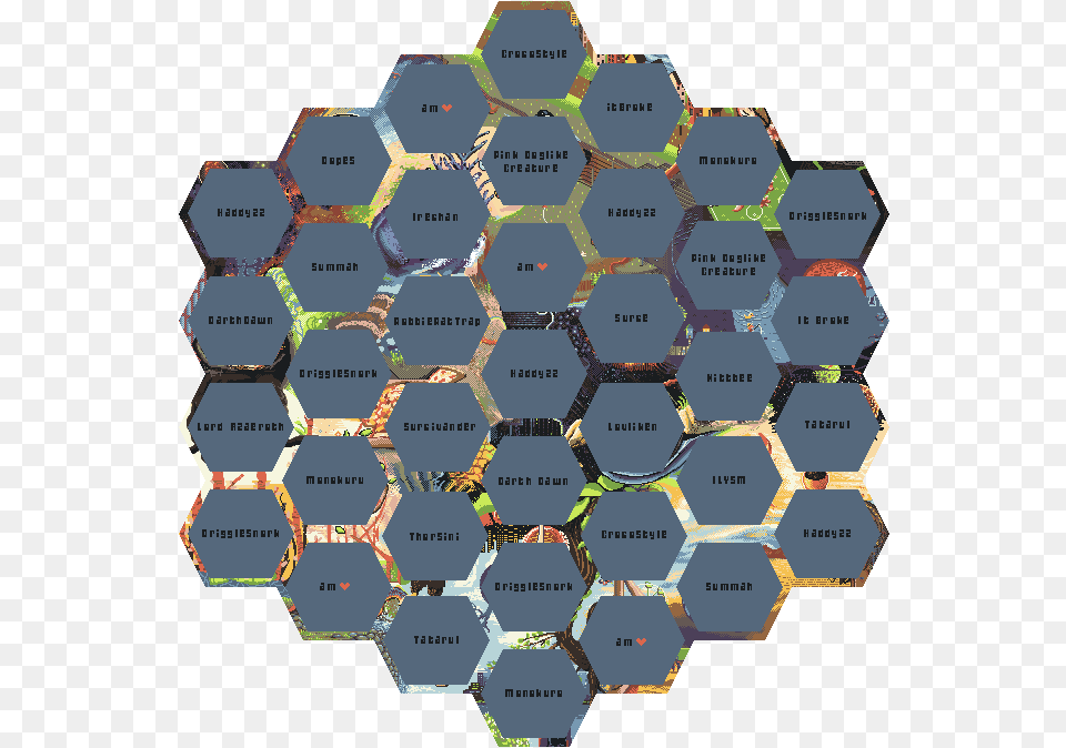 Hexquisite Corpse 37 Tiles By Cheese Wizards Individual The Cheese Wizards, Food, Honey, Honeycomb, Pattern Free Transparent Png