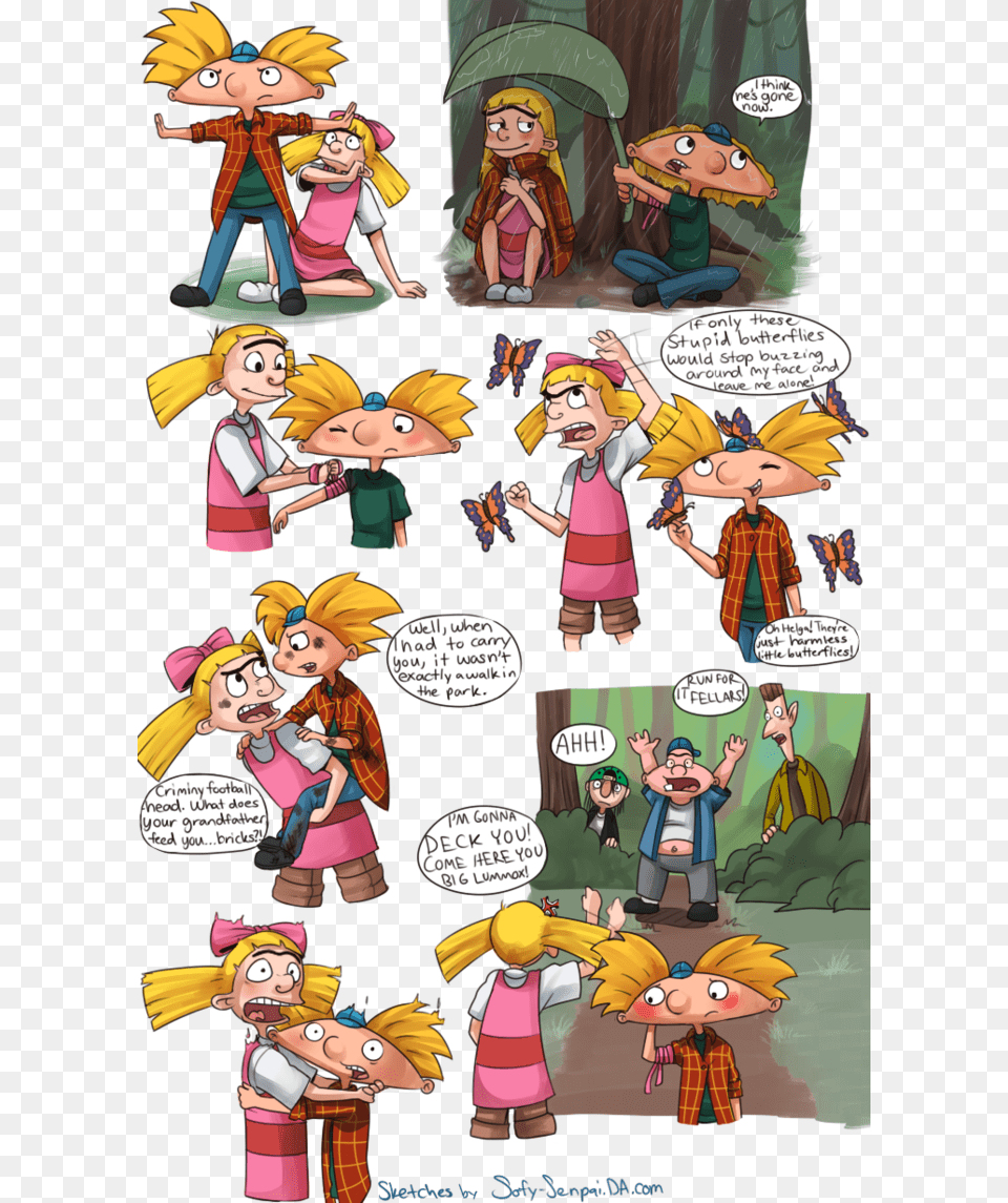 Hey Arnold Arnold And Helga Cartoon Ships Hey Arnold Arnold Helga Jungle Movie, Book, Comics, Publication, Person Free Png Download