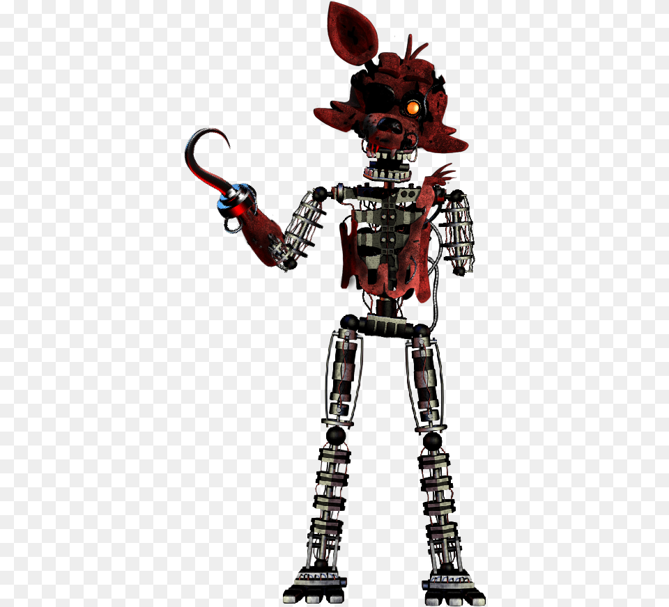 Hey Everyone Midnight Here I Made Scrap Classic Foxy Fnaf 2 Endoskeleton, Robot, Person Free Png Download