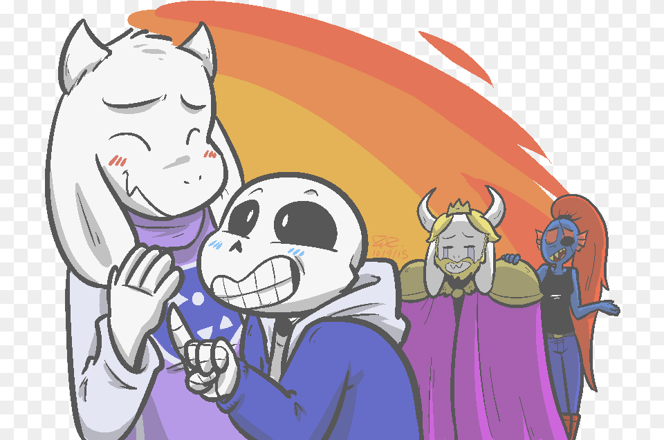 Hey It39s More Undertale Sans X Toriel X Asgore, Book, Comics, Publication, Person Free Png