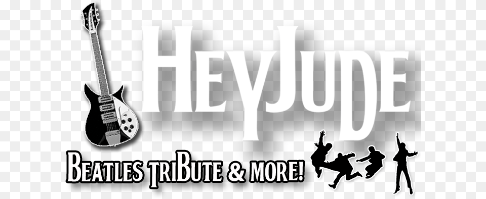 Hey Jude Music Beatles Hey Jude Logo, Guitar, Musical Instrument, Person, Bass Guitar Free Png Download