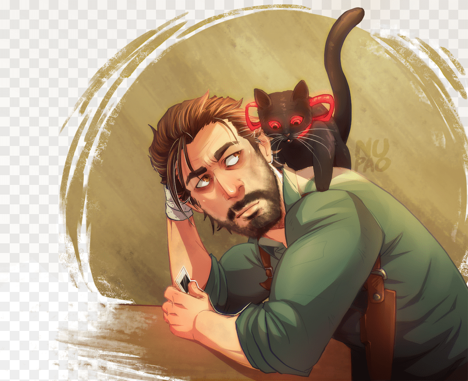 Hey Kitty Sebastian Castellanos From The Evil Within Sebastian Castellanos Fanart, Adult, Person, Man, Male Png Image