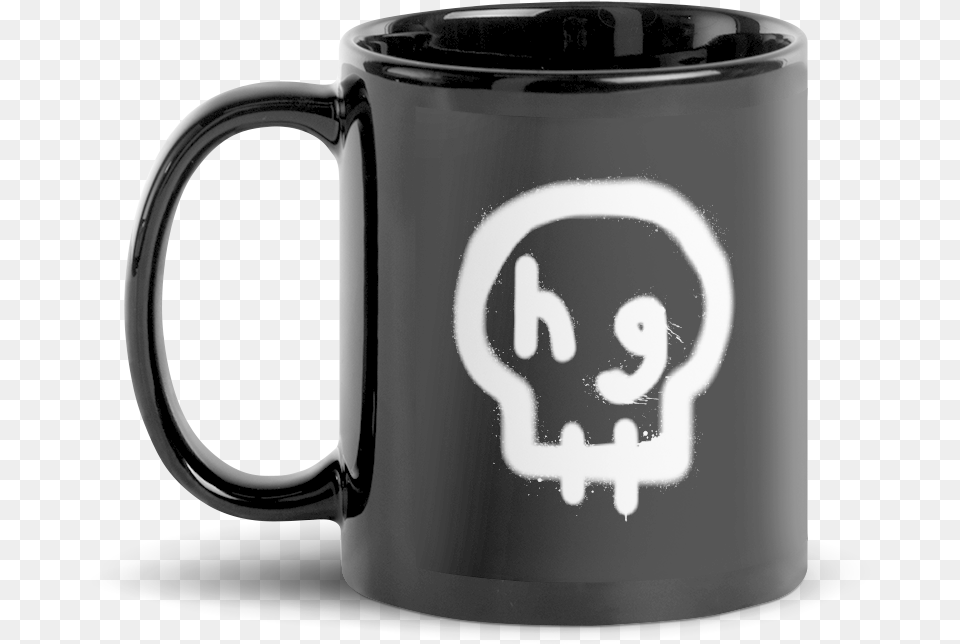 Hg Gucci Ghost Black Bg Mockup Handle On Left, Cup, Beverage, Coffee, Coffee Cup Free Png