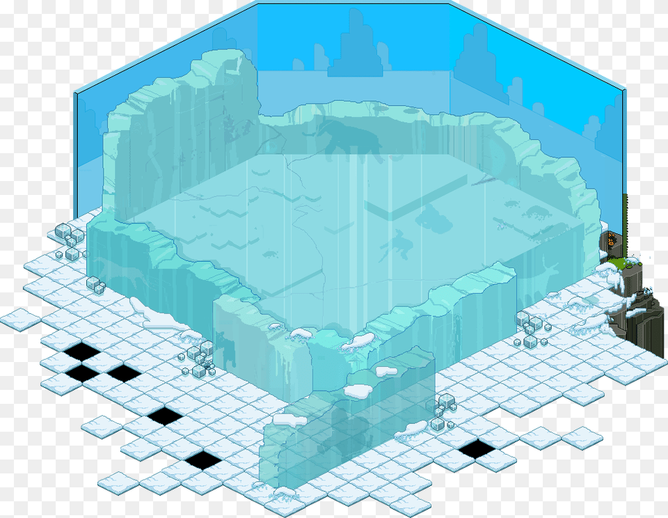 Hh Room Branded Iceage Habbo Snow Room, Ice, Nature, Outdoors, Mountain Free Png