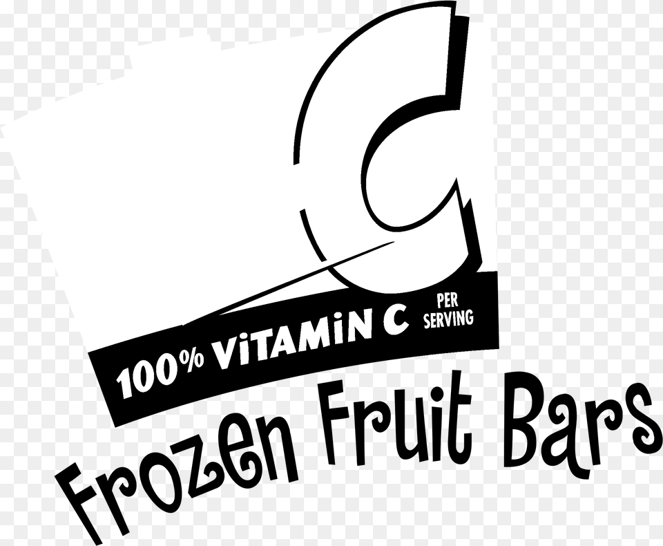 Hi C Frozen Fruit Bars Logo Black And White Calligraphy, Text, Paper Free Png