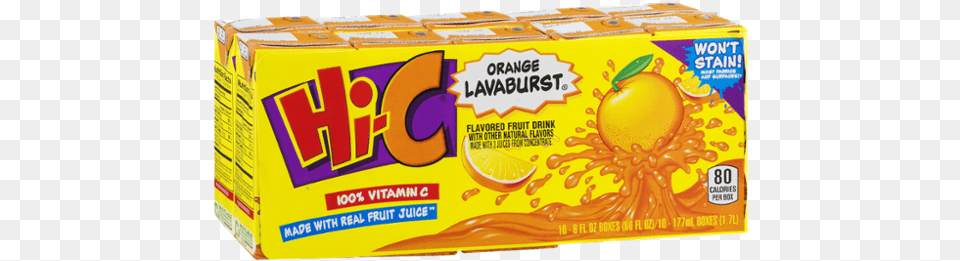 Hi C Orange Lavaburst Juice, Beverage Free Png Download