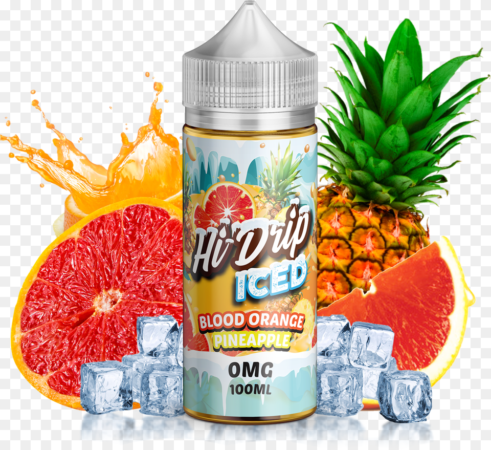Hi Drip Iced Blood Orange Pineapple 100ml Vape Juice Hi Drip Blood Orange Pineapple, Citrus Fruit, Food, Fruit, Grapefruit Free Png Download