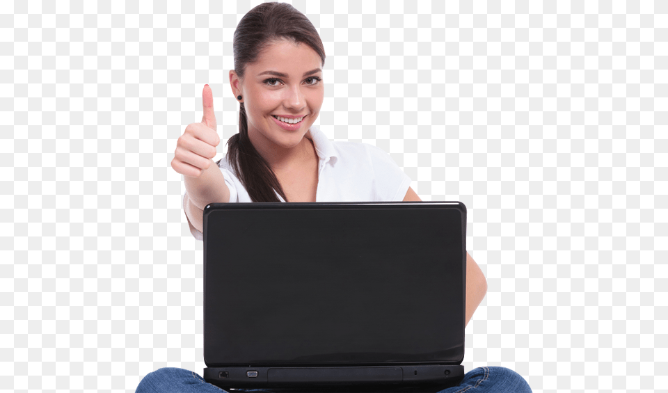 Hi Speed Internet Using Girls, Finger, Body Part, Computer, Electronics Free Png Download