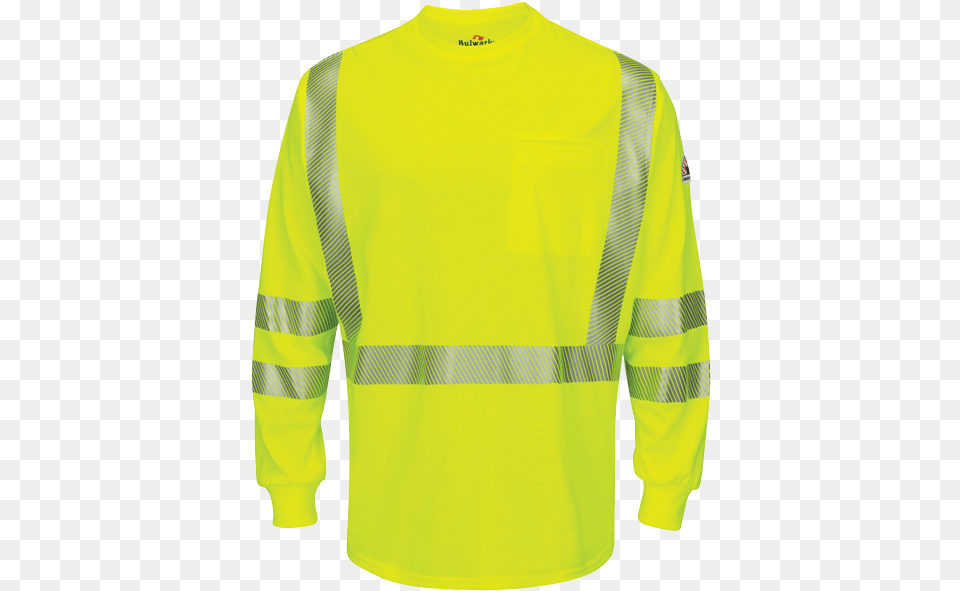 Hi Visibility Midweight T Shirt High Visibility Clothing, Long Sleeve, Sleeve, Coat, Knitwear Free Png Download