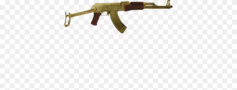 Hibby Wes Predom Ak 47 Gold Gold Ak47 No Background, Firearm, Gun, Rifle, Weapon Free Png