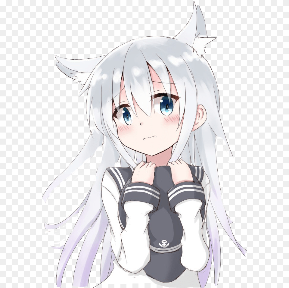 Hibiki Anime Neko Download White Anime Fox Girl, Book, Comics, Publication, Baby Free Transparent Png