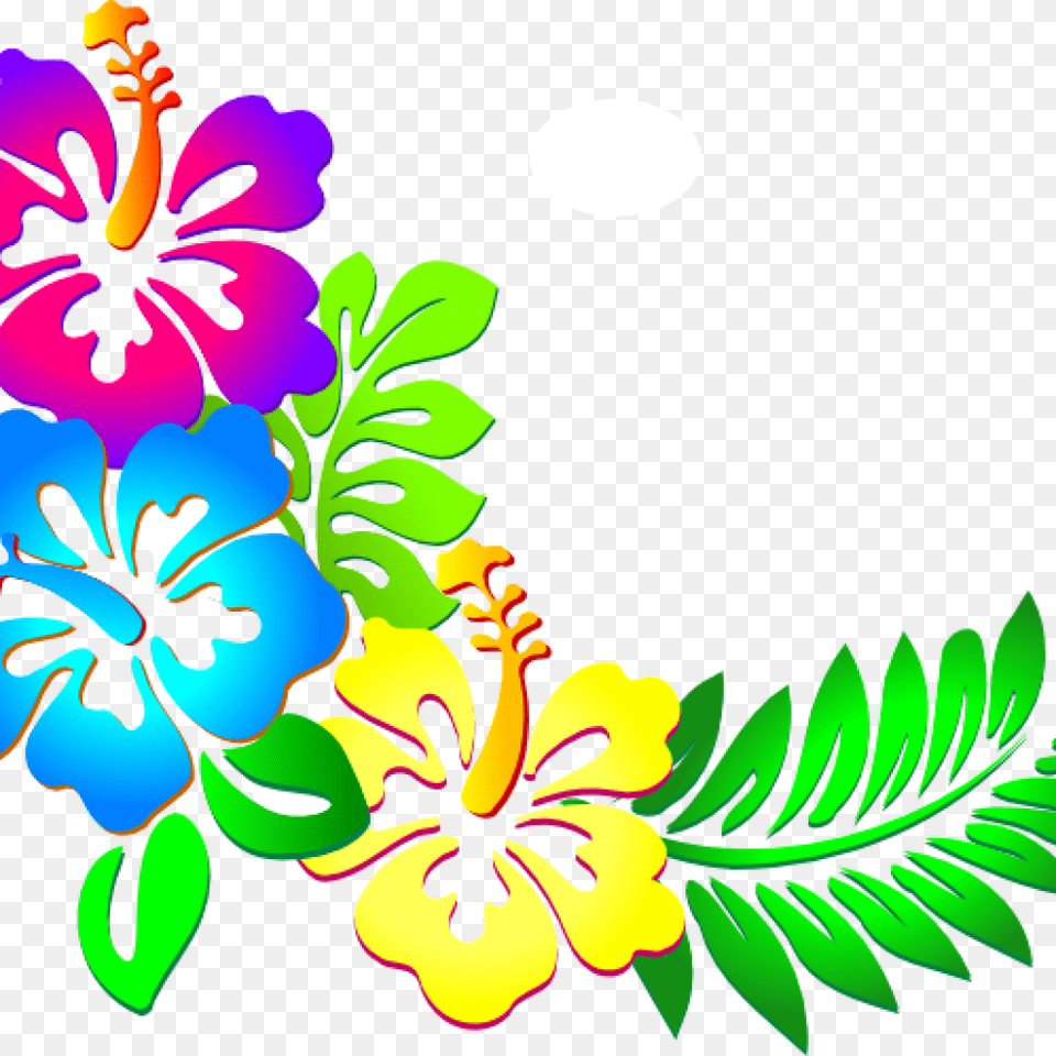 Hibiscus Border Hawaiian Floral Border, Art, Floral Design, Flower, Graphics Png Image