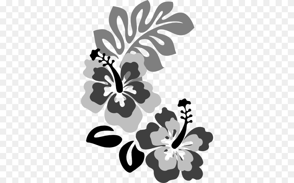 Hibiscus Clipart Small, Stencil, Plant, Flower, Pattern Free Png