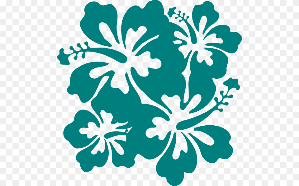 Hibiscus Clipart Teal, Flower, Plant, Art, Floral Design Png