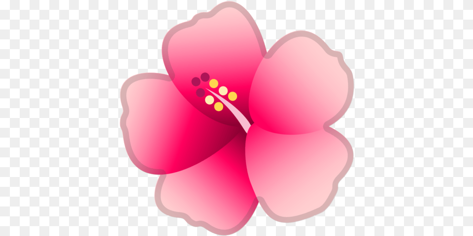 Hibiscus Emoji Hibiscus Emoji, Flower, Plant, Petal Free Transparent Png
