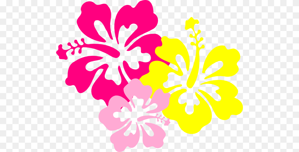 Hibiscus Pink Yellow Clip Art, Flower, Plant, Food, Ketchup Free Png Download