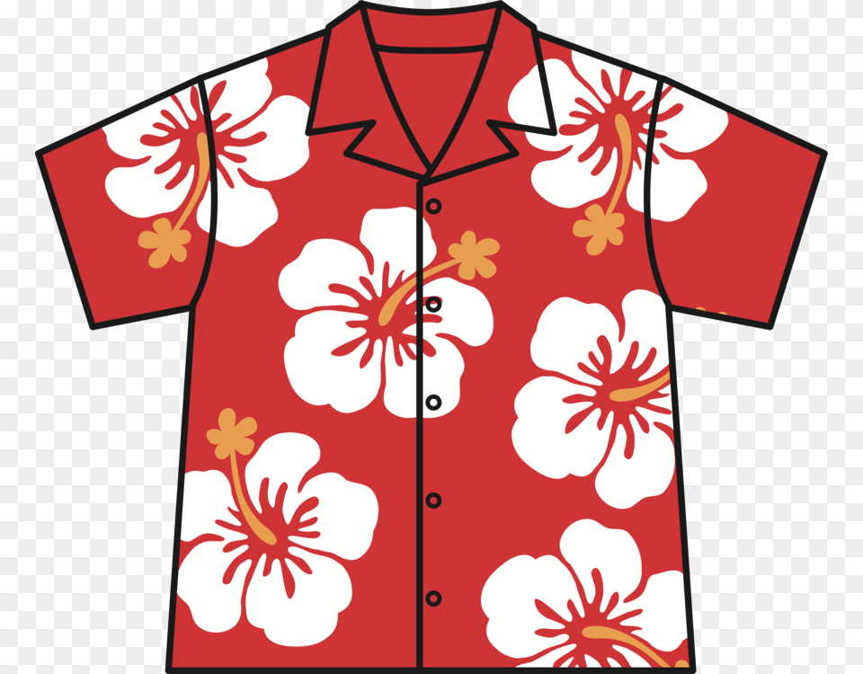 Hibiscushawaiian Hibiscusclothing Clip Art Hawaiian Shirt, Clothing, Dress, Plant, Flower Free Transparent Png