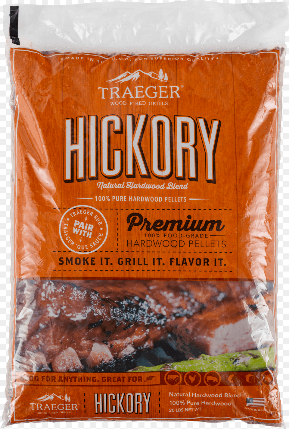 Hickory Bbq Hardwood Traeger Grill Pellets, Book, Publication, Cooking, Food Free Png Download