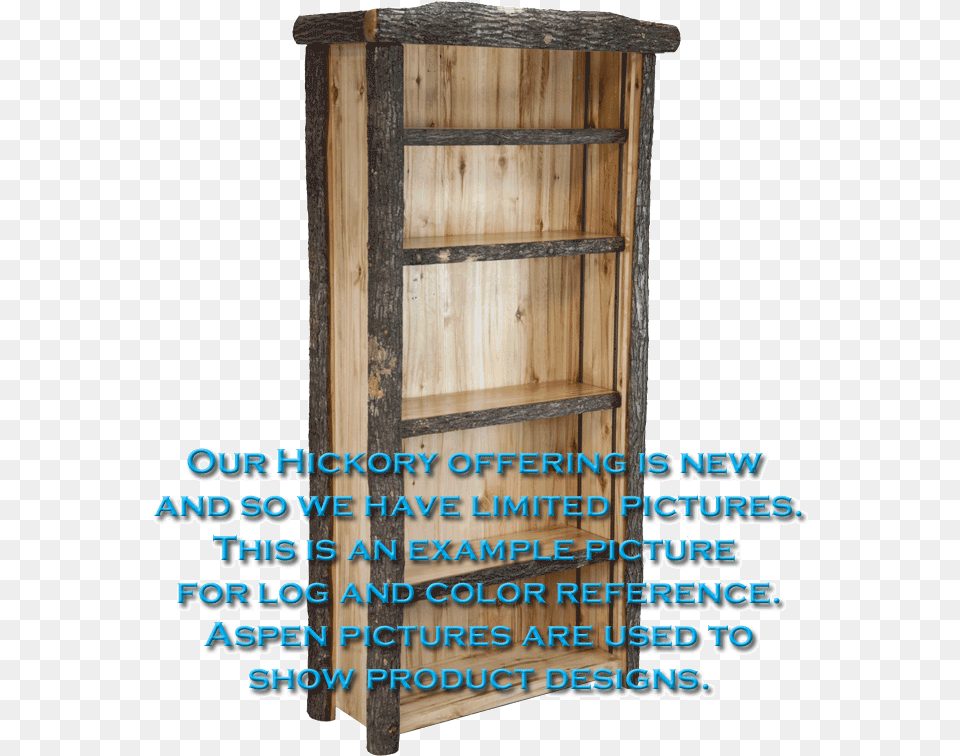 Hickory Log Bookcase Shelf, Closet, Cupboard, Furniture, Cabinet Png Image