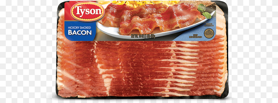 Hickory Smoked Regular Sliced Bacon Tyson Brand Turkey Bacon, Food, Meat, Pork Png Image