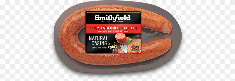 Hickory Smoked Spicy Andouille Sausage Smithfield Sausage, Food, Meat, Pork Png