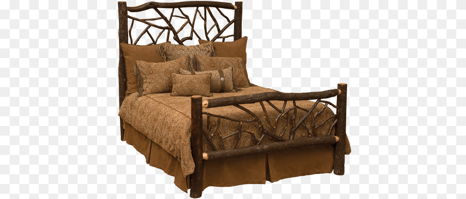 Hickory Twig Headboard Fireside Lodge Hickory Twig Open Frame Headboard Size, Cushion, Furniture, Home Decor, Bed Png Image