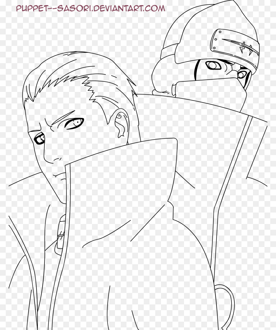 Hidan Akatsuki Drawing Kakuzu Naruto Para Colorear Png Image