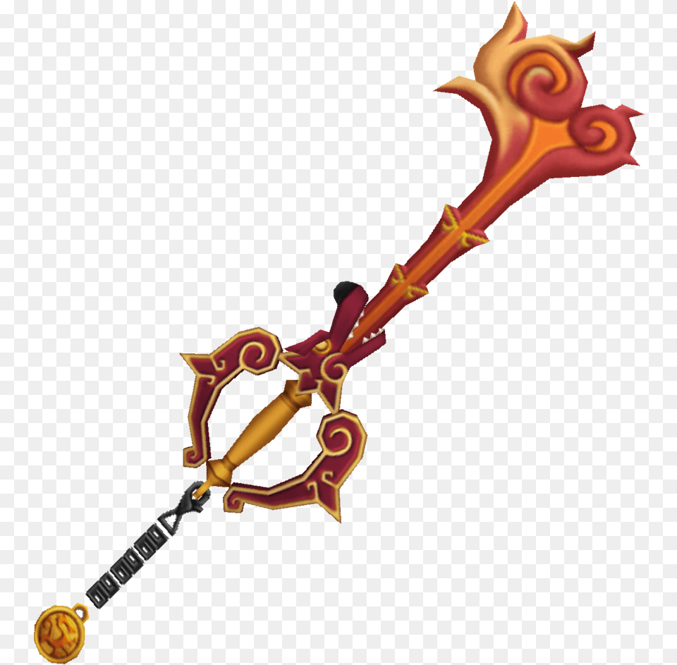 Hidden Dragon Keyblade, Sword, Weapon, Trident, Person Png Image