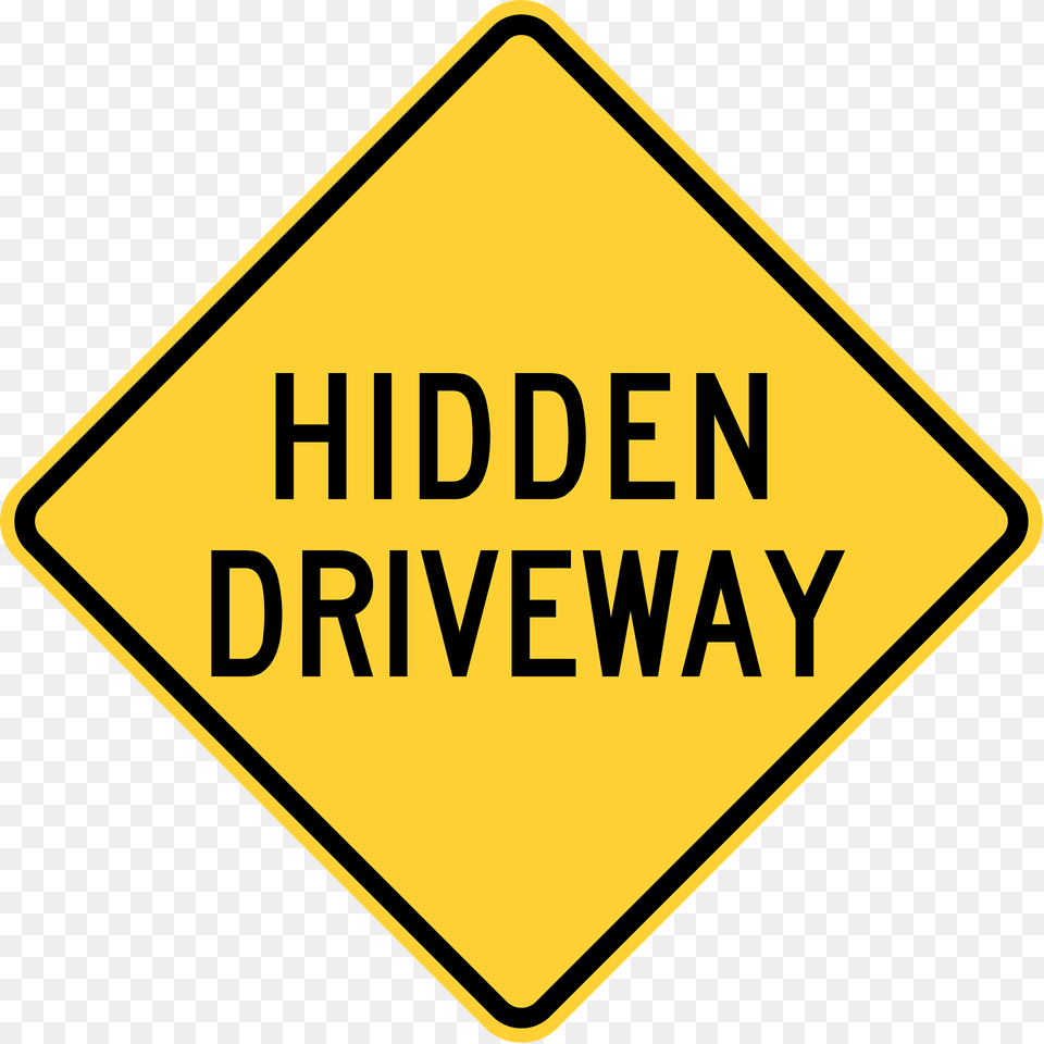 Hidden Driveway Clipart, Sign, Symbol, Road Sign Png Image