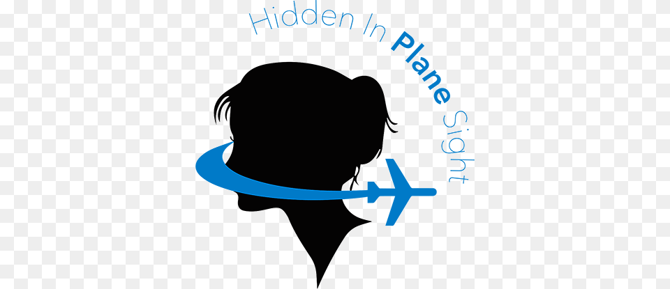 Hidden In Plane Sight Logo Of A Flight Attendant, Silhouette, Adult, Female, Person Png Image