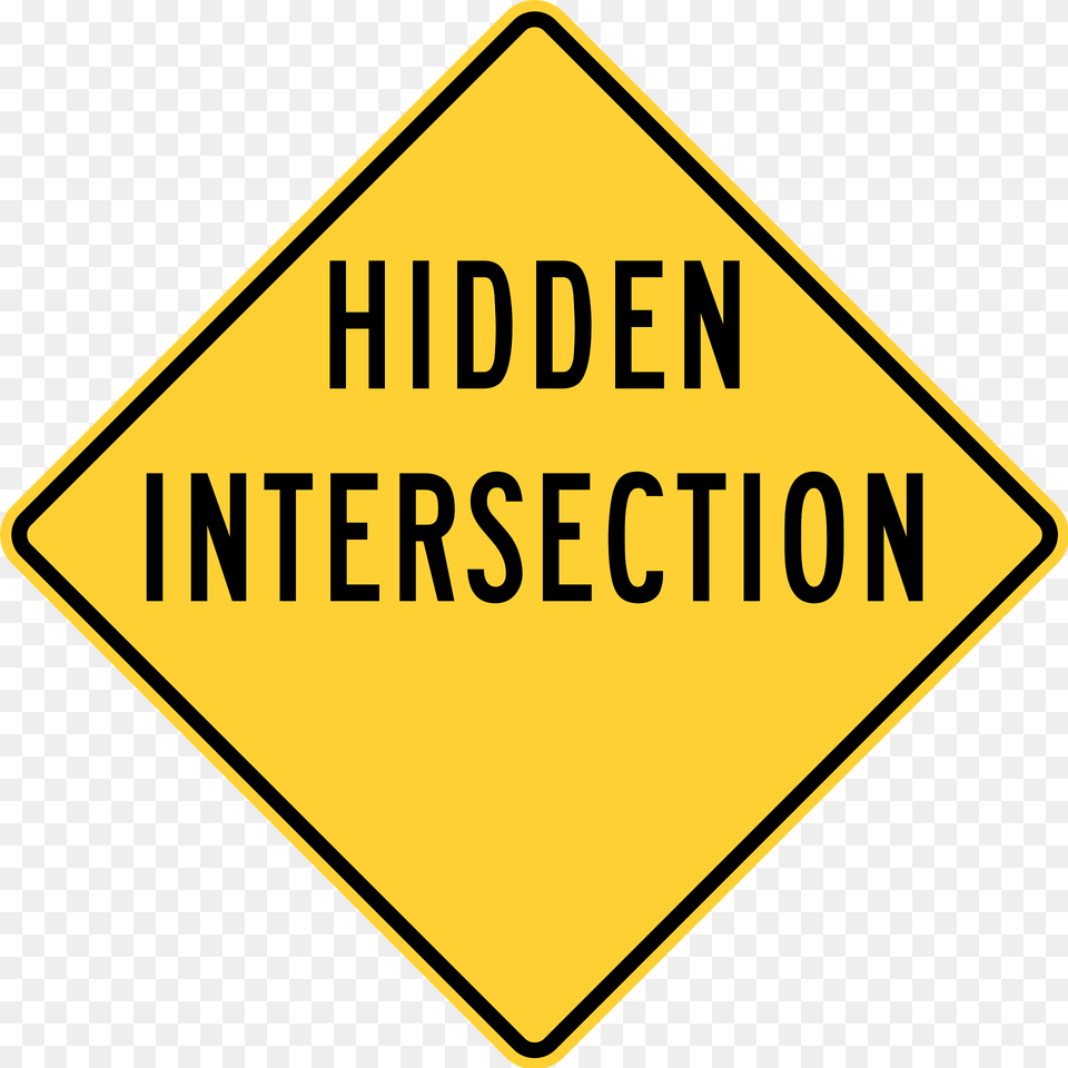 Hidden Intersection Delaware Clipart, Sign, Symbol, Road Sign Free Png