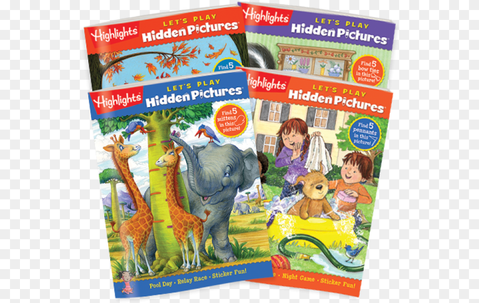 Hidden Pictures Lets Play 4 Book Set Highlights Let39s Play Hidden Pictures Books, Publication, Girl, Person, Female Png Image