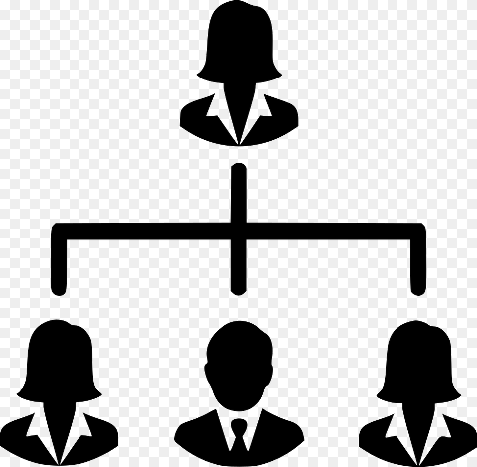 Hierarchy People Management Svg Icon People Management Icon, Person, Silhouette, Clothing, Hat Png Image