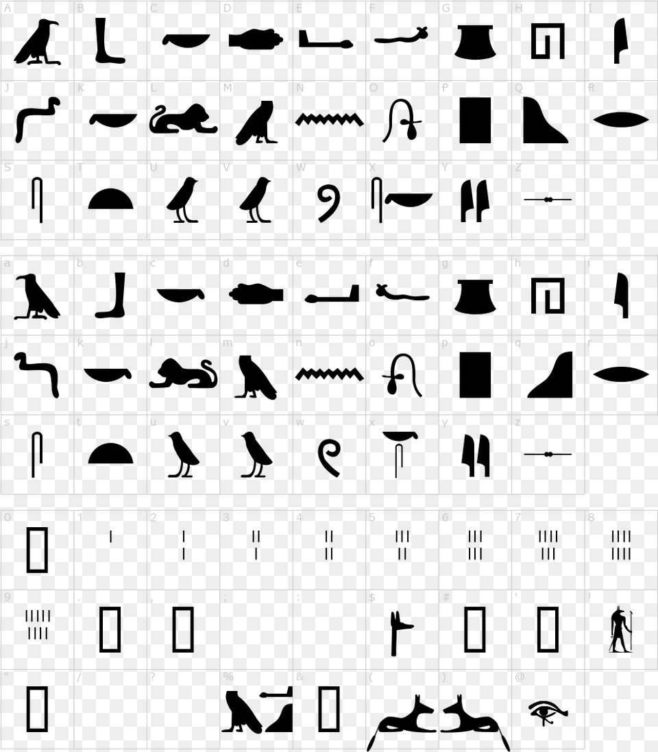 Hieroglyphs Silhouette Font Download Egyptian Hieroglyphic Characters, Text, Alphabet, Architecture, Building Png